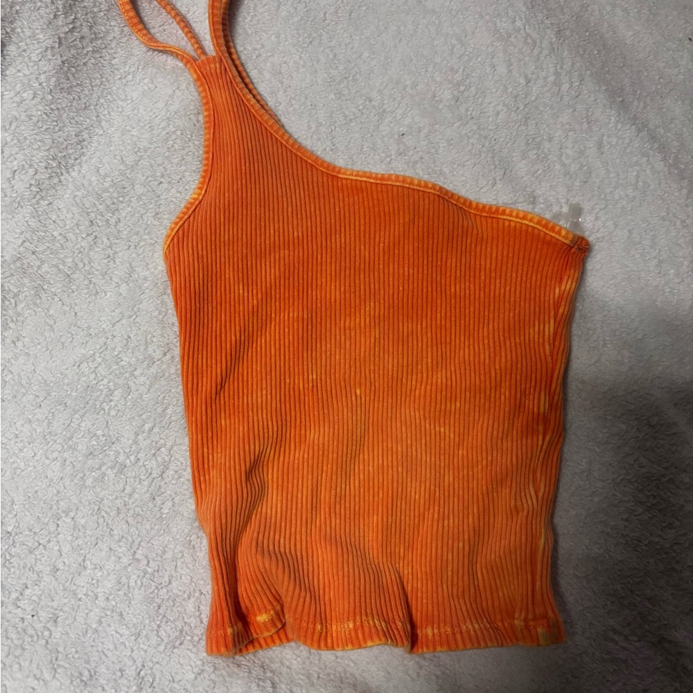 Windsor Vibrant Orange Ribbed Top